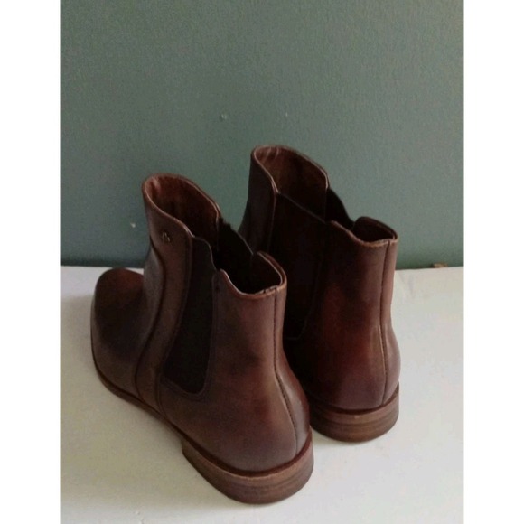 Brown Leather Chelsea Ankle Boots Classic Style Versatile Size 7.5 - Picture 4 of 8